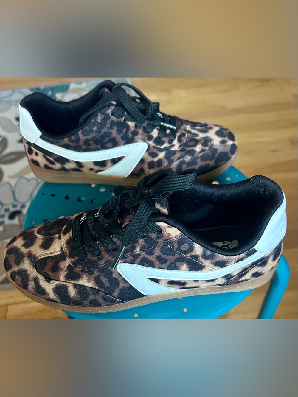Leopard Print Low-Top Sneakers